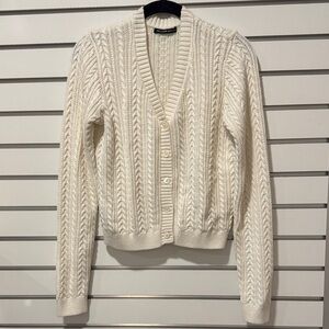Brandy Melville Cream Cable Knit Cardigan